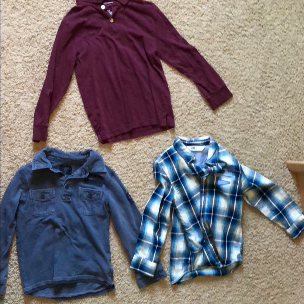 H & M boys Long sleeve shirts size 5/6